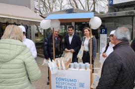 Plaza de Abastos de Ourense con motivo del Día Mundial de los Derechos de las Personas Consumidoras