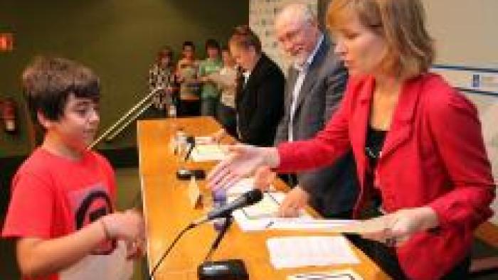 Nava Castro e José Luis Mira na entrega de premios Consumópolis